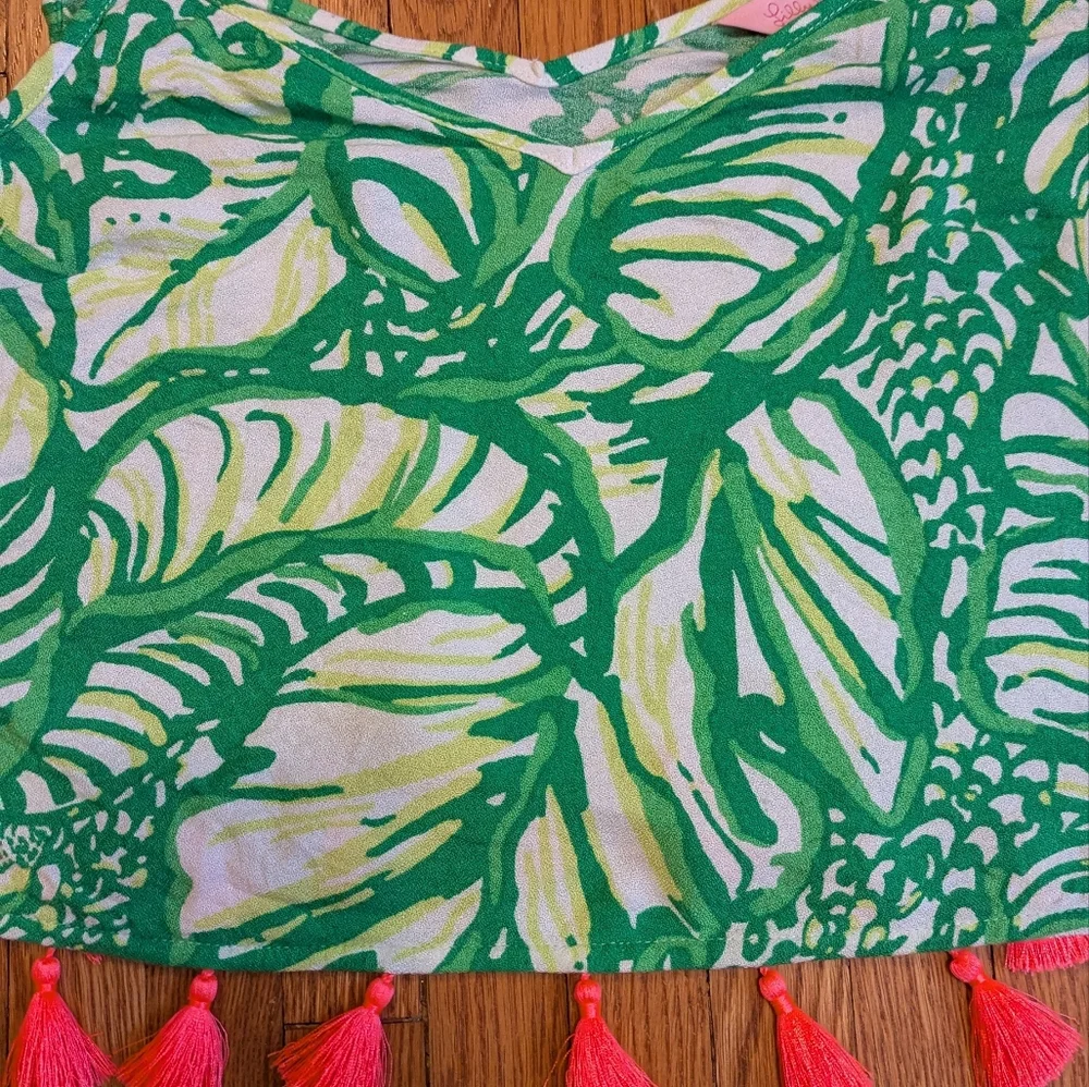 Lilly Pulitzer Green and White Ramona Crop Top - Picture 2 of 5